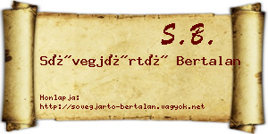 Sövegjártó Bertalan névjegykártya